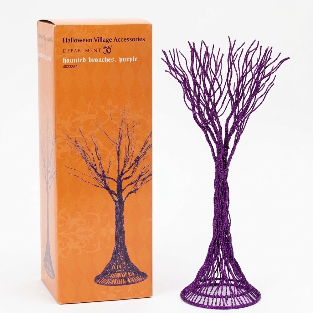 Dept 56 Halloween Village Haunted Branches Accessory Purple 4033854